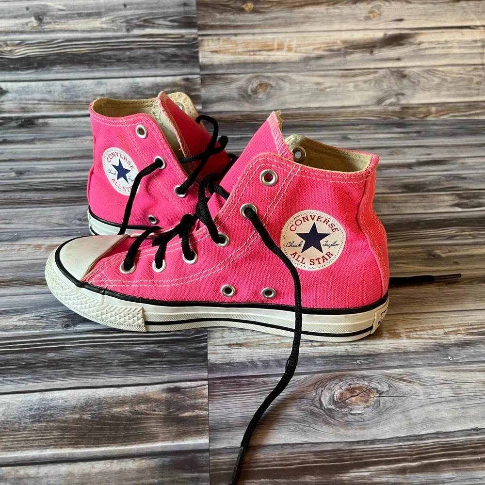 Converse Allstar kids pink high top sneakers